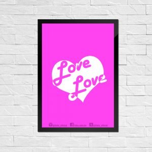 Quadro PVC Love Love – Rosa