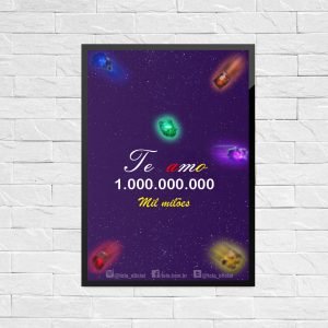 Quadro PVC Vingadores Ultimato - Tem Amo Mil Milhões