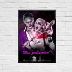Quadro PVC - Arlequina e Coringa - Meu pudinzinho!